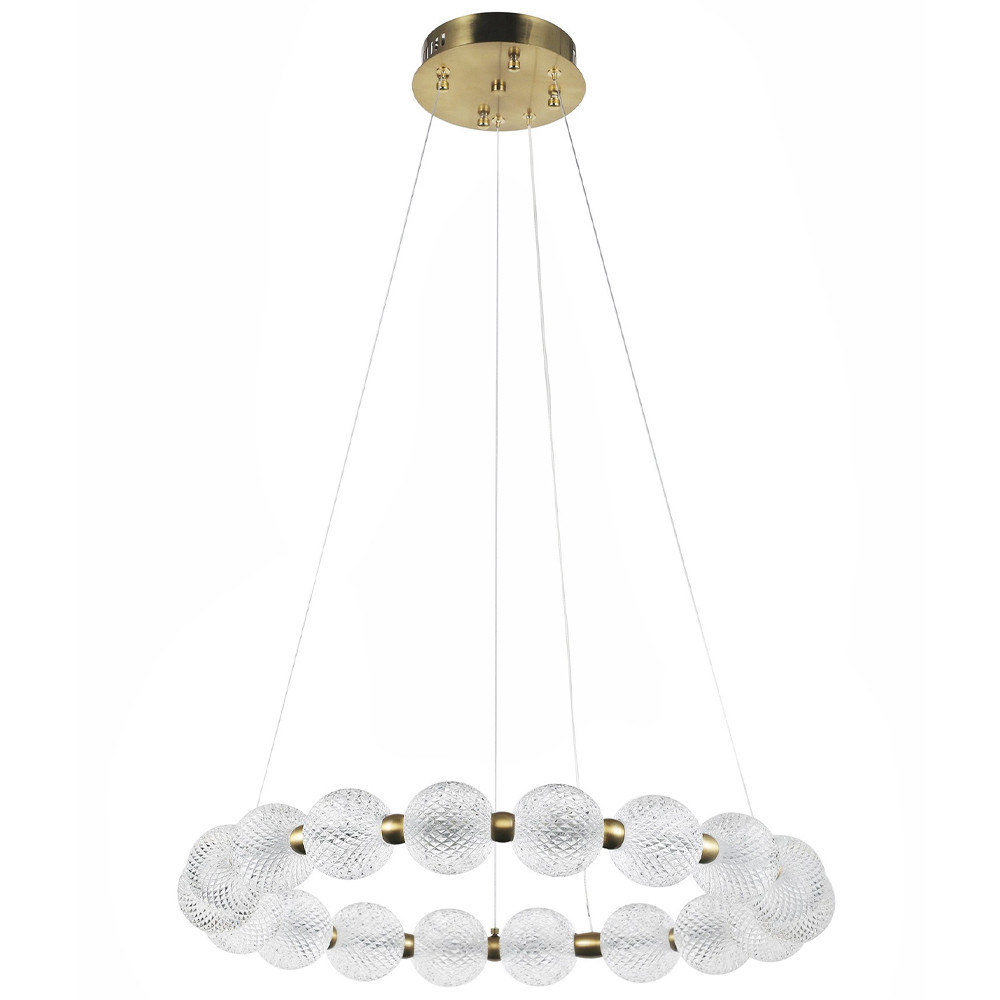 Светодиодная кольцевая люстра с круглыми плафонами Crystal Globule Chandelier