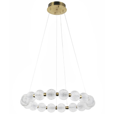 Светодиодная кольцевая люстра с круглыми плафонами Crystal Globule Chandelier