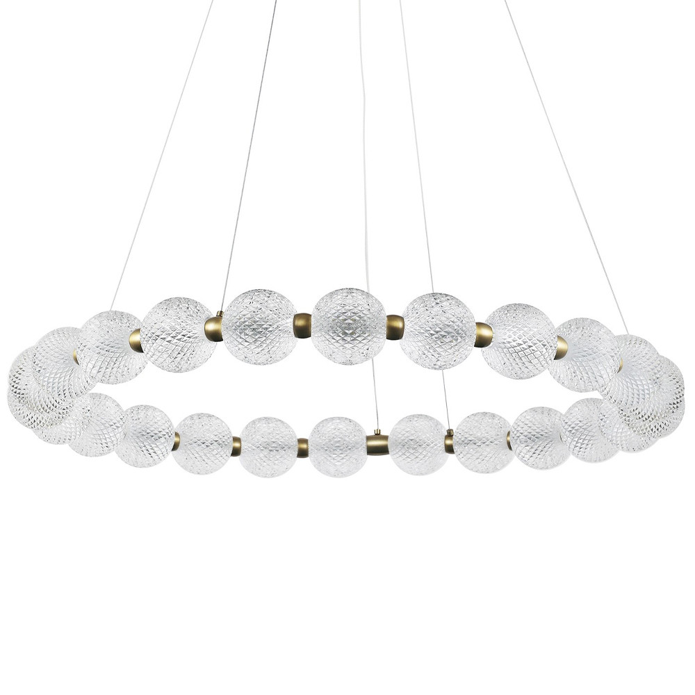 Светодиодная кольцевая люстра с круглыми плафонами Crystal Globule Chandelier