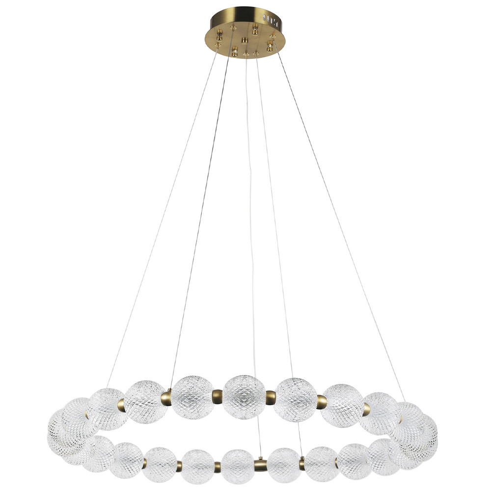 Светодиодная кольцевая люстра с круглыми плафонами Crystal Globule Chandelier