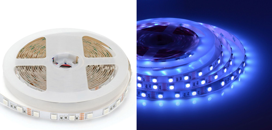 Светодиодная лента 14,4W/m 60LED/m 5050SMD разноцветная 5M