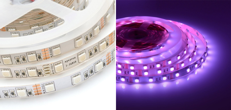Светодиодная лента 14,4W/m 60LED/m 5050SMD разноцветная 5M