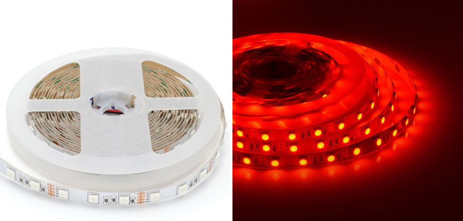 Светодиодная лента 14,4W/m 60LED/m 5050SMD разноцветная 5M