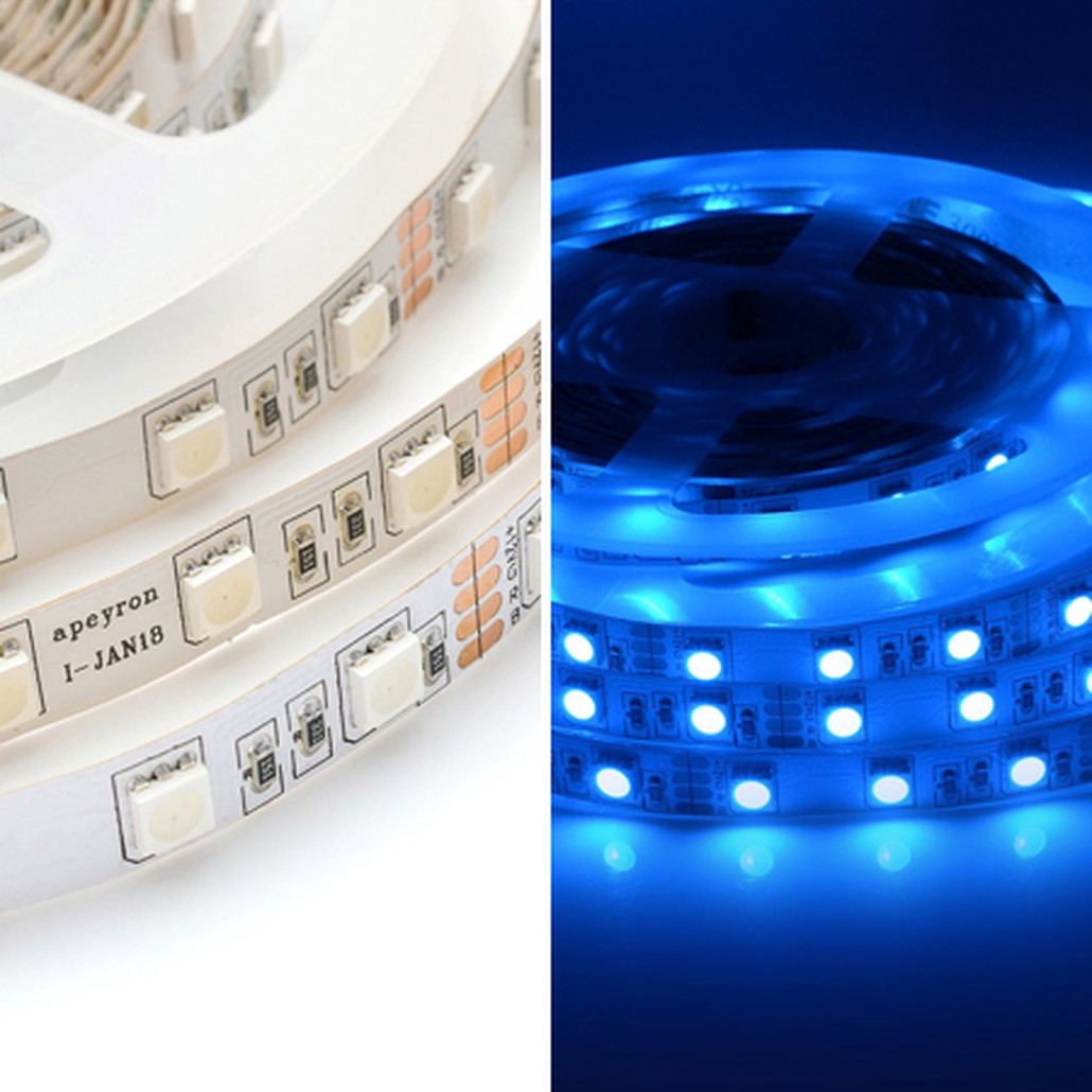 Светодиодная лента 14,4W/m 60LED/m 5050SMD разноцветная 5M