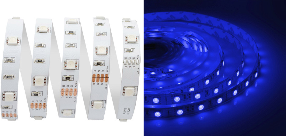 Светодиодная лента 7,2W/m 30LED/m 5050SMD разноцветная 3M