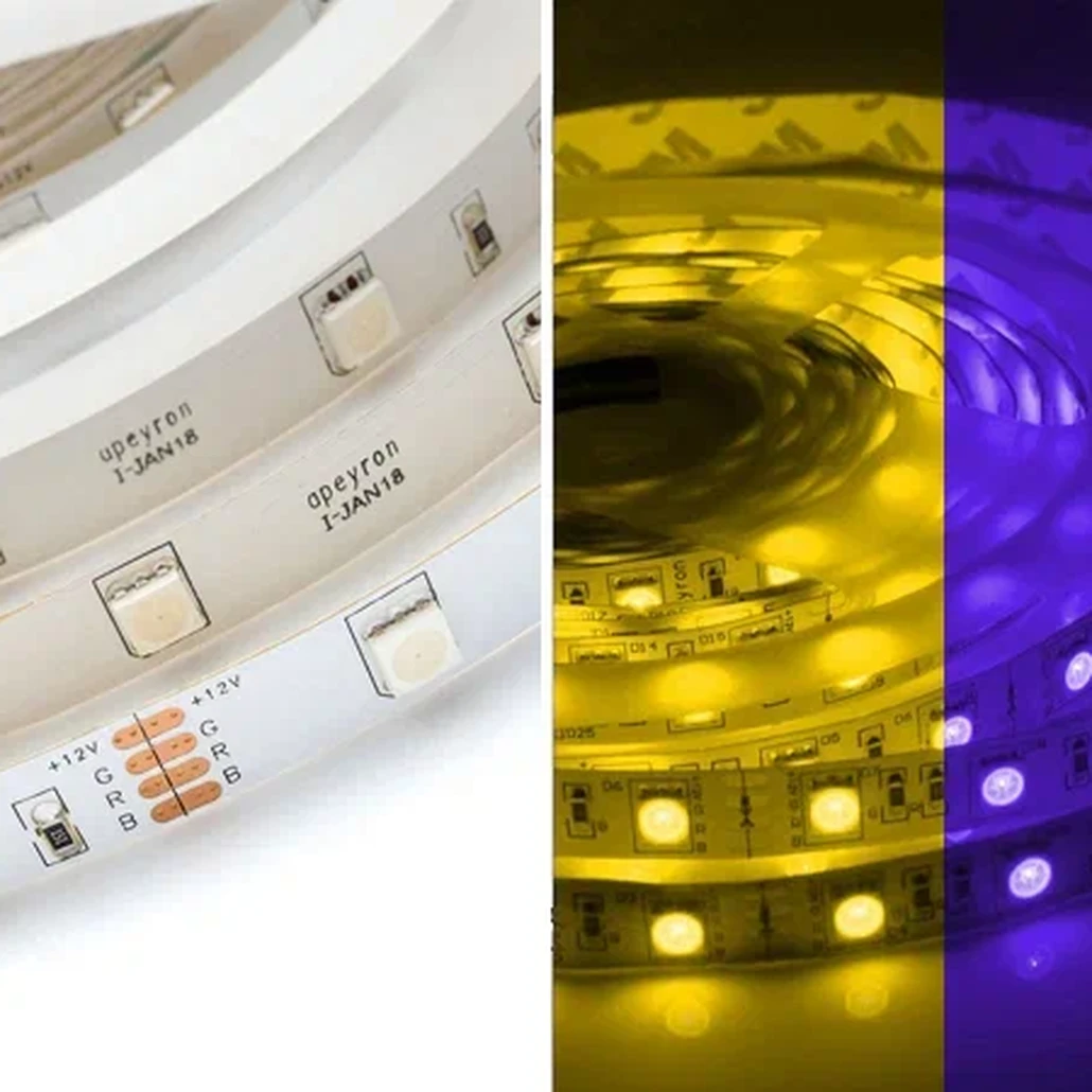 Светодиодная лента 7,2W/m 30LED/m 5050SMD разноцветная 5M
