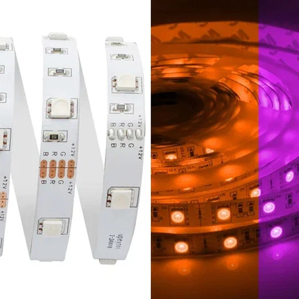 Светодиодная лента 7,2W/m 30LED/m 5050SMD разноцветная 5M