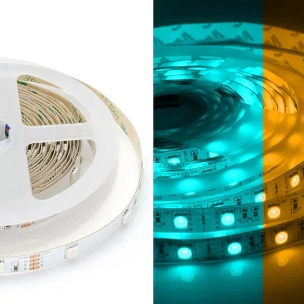 Светодиодная лента 7,2W/m 30LED/m 5050SMD разноцветная 5M