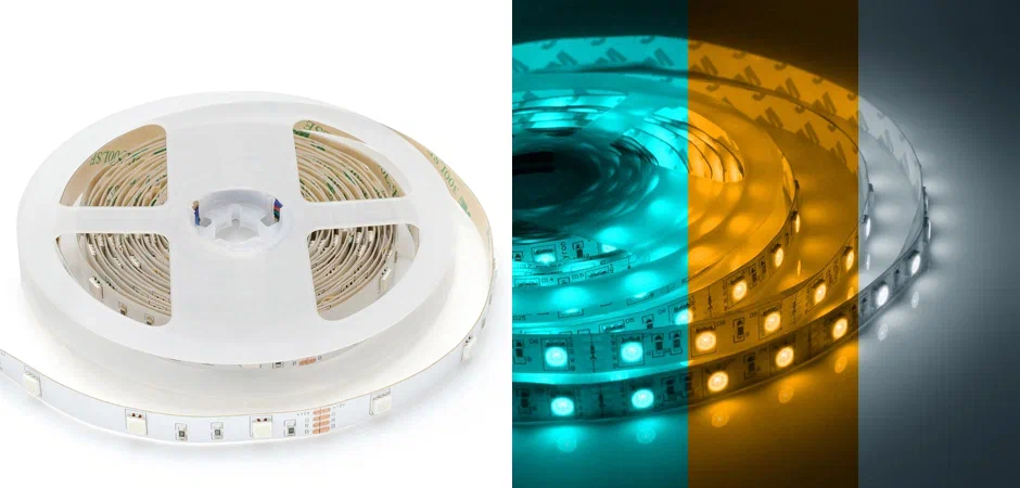 Светодиодная лента 7,2W/m 30LED/m 5050SMD разноцветная 5M