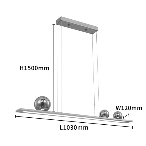 Светодиодная линейная люстра IONA Сhandelier gold 103