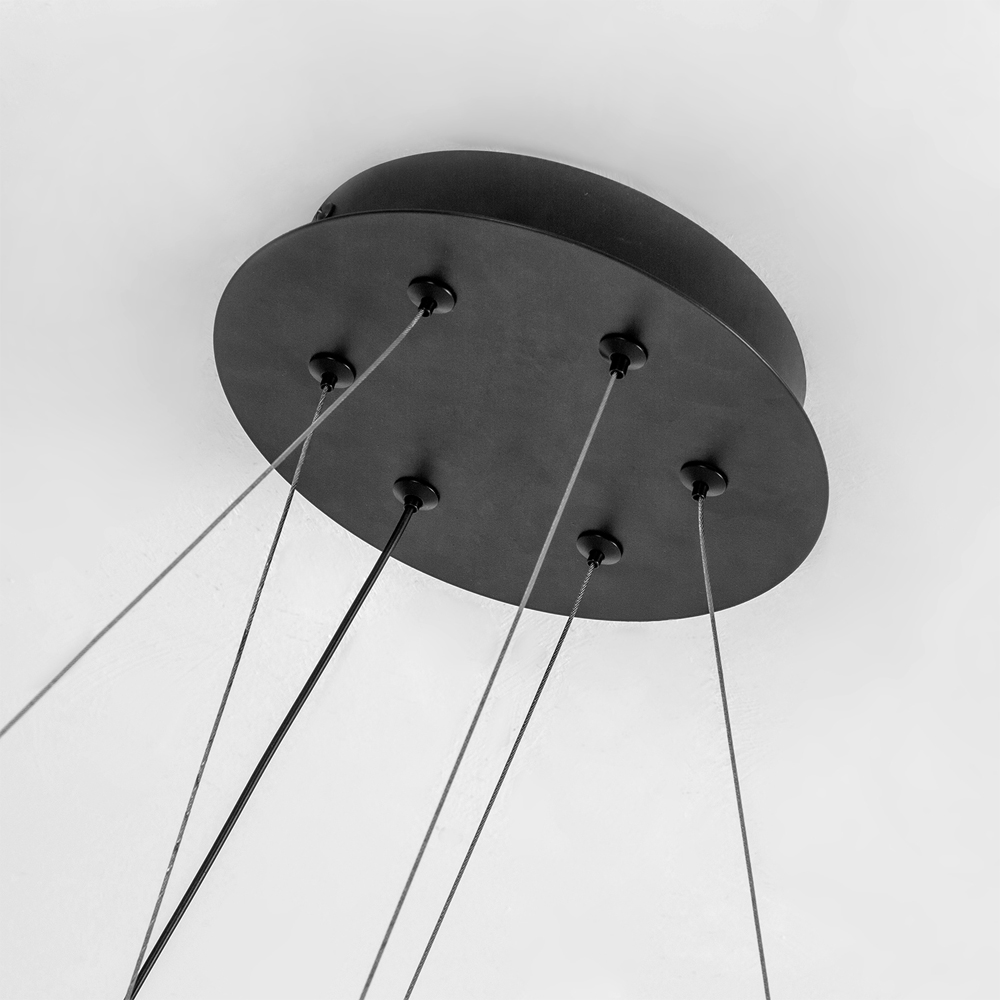 Светодиодная люстра Black LED Circle and Ball Lamp