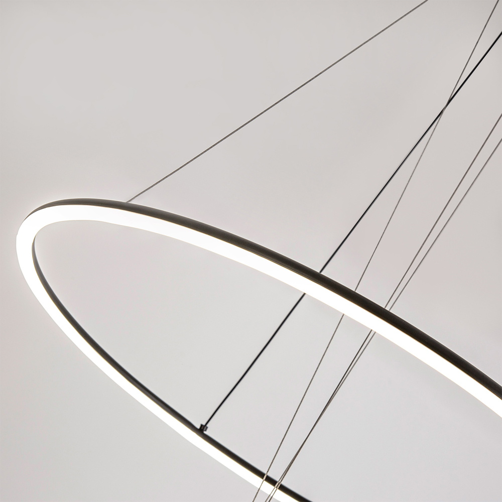 Светодиодная люстра Black LED Circle and Ball Lamp