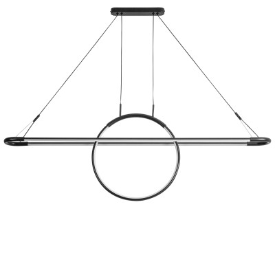 Светодиодная люстра Black LED Circle and Oval Lamp