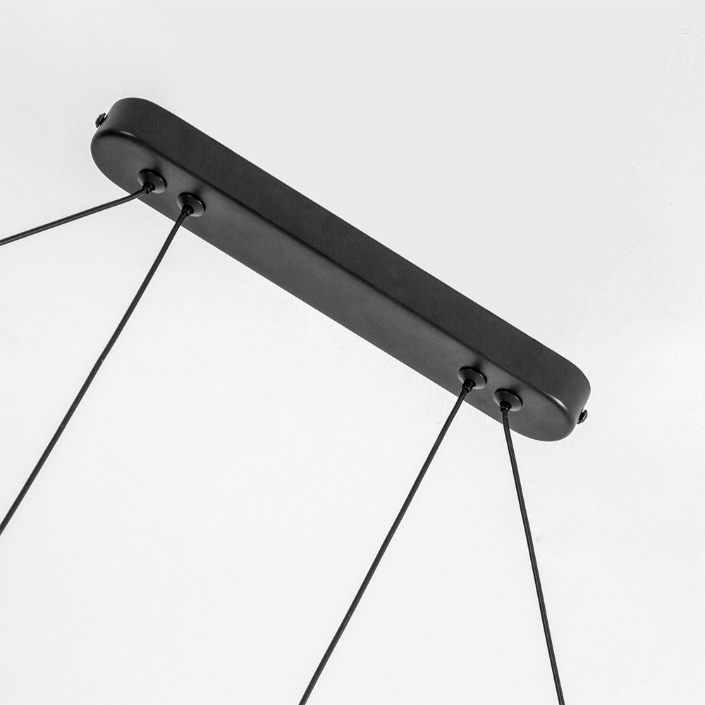 Светодиодная люстра Black LED Circle and Oval Lamp