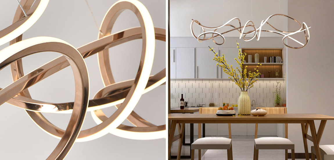 Светодиодная люстра Curly Ribbon Light