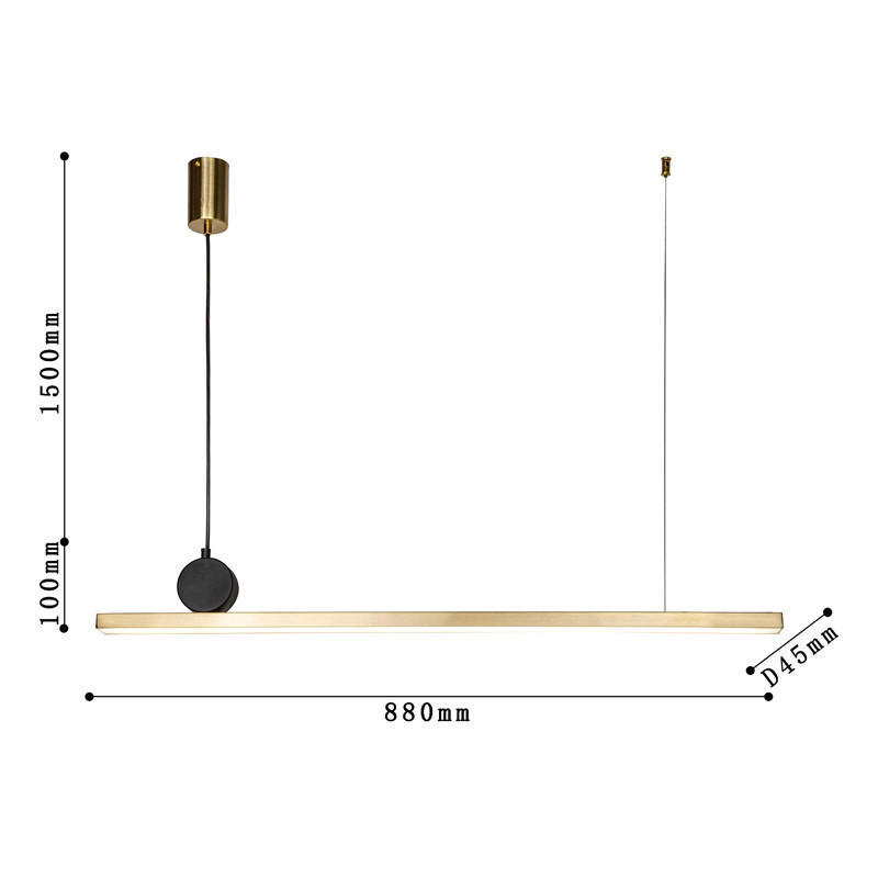 Светодиодная люстра DRAWING LINES Gold
