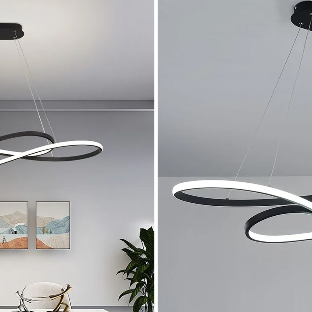 Светодиодная люстра в виде спирали Spiral Lighting Black