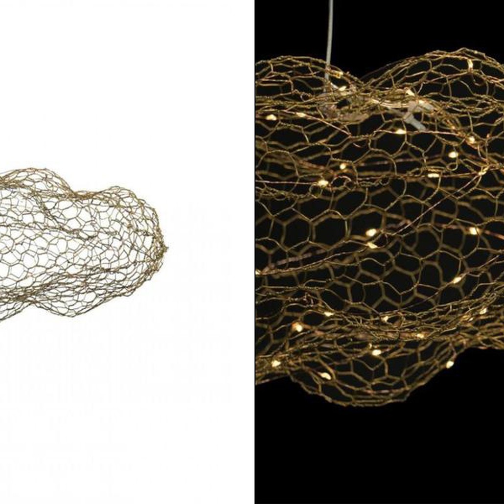 Светодиодная Люстра Золотая Сеть LED Cloud Gold