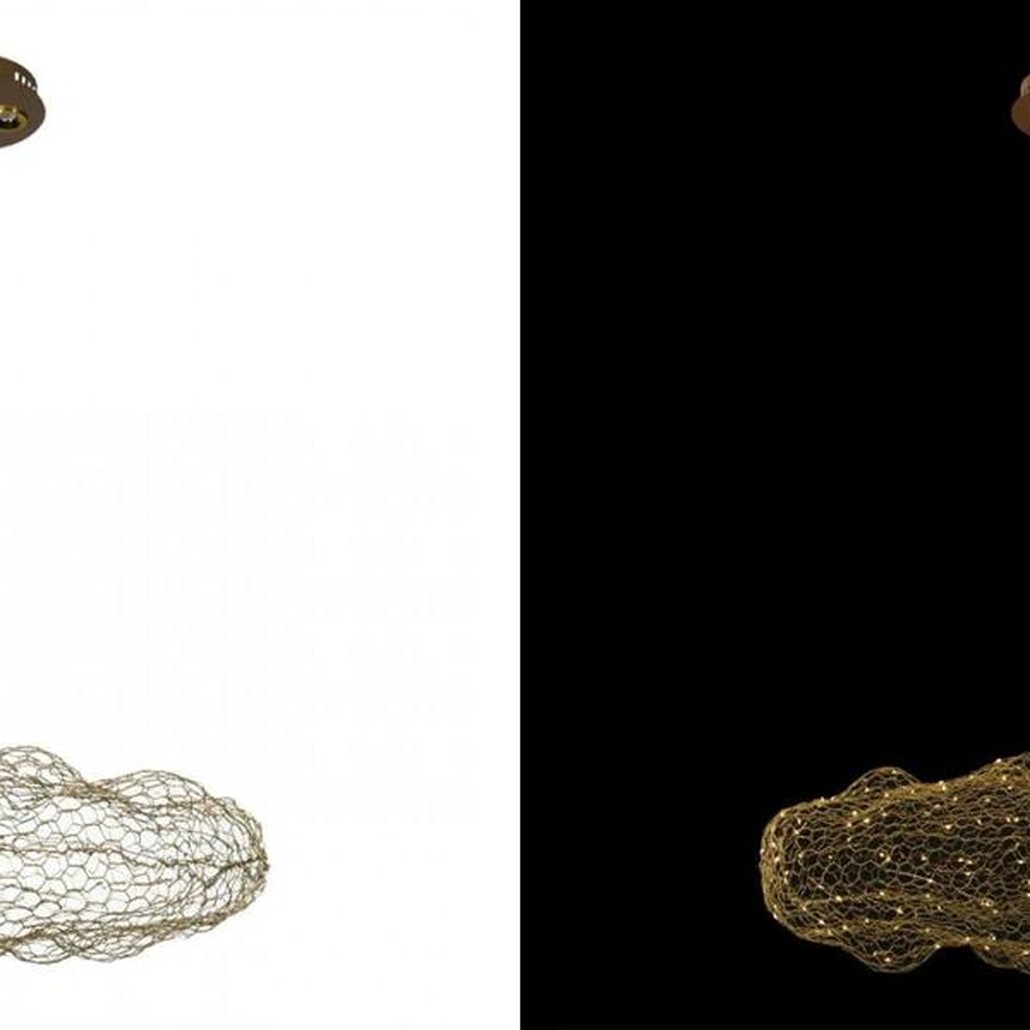Светодиодная Люстра Золотая Сеть LED Cloud Gold