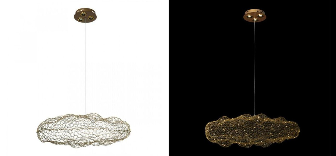 Светодиодная Люстра Золотая Сеть LED Cloud Gold