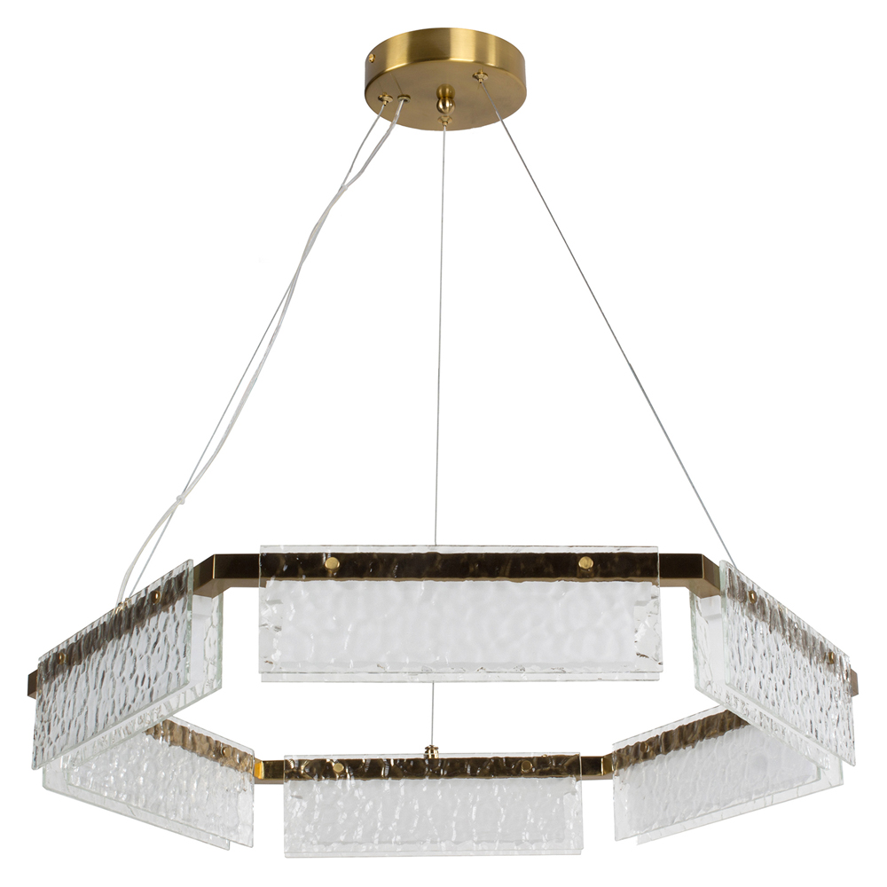 Светодиодная люстра с рельефным стеклом ICE GLASS 70