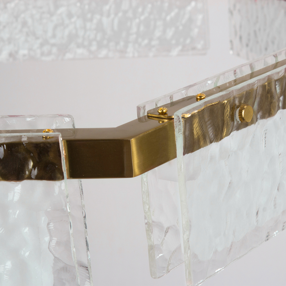 Светодиодная люстра с рельефным стеклом ICE GLASS 70