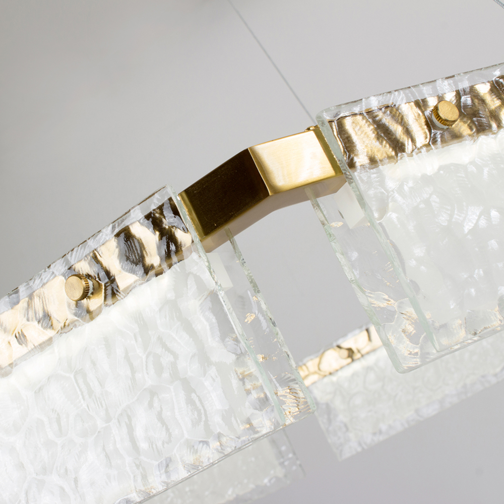 Светодиодная люстра с рельефным стеклом ICE GLASS 70