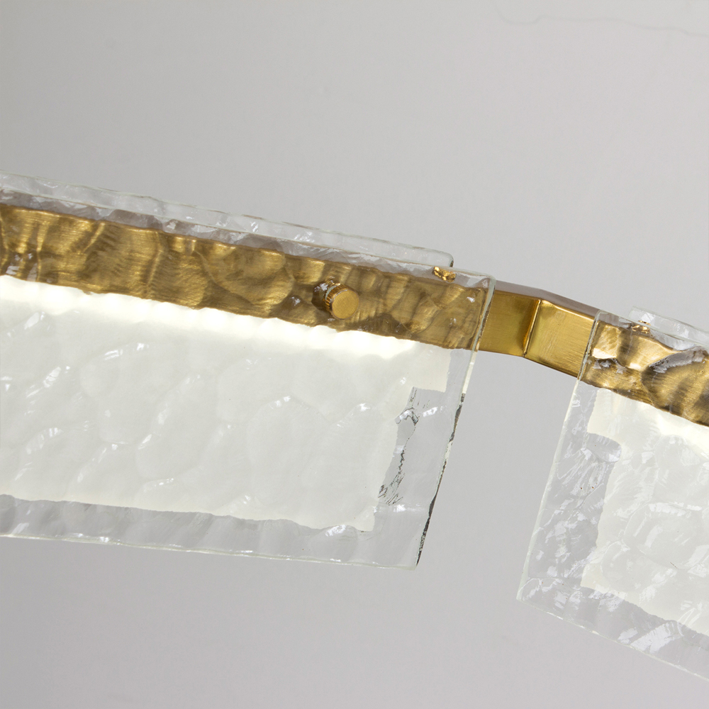 Светодиодная люстра с рельефным стеклом ICE GLASS 70