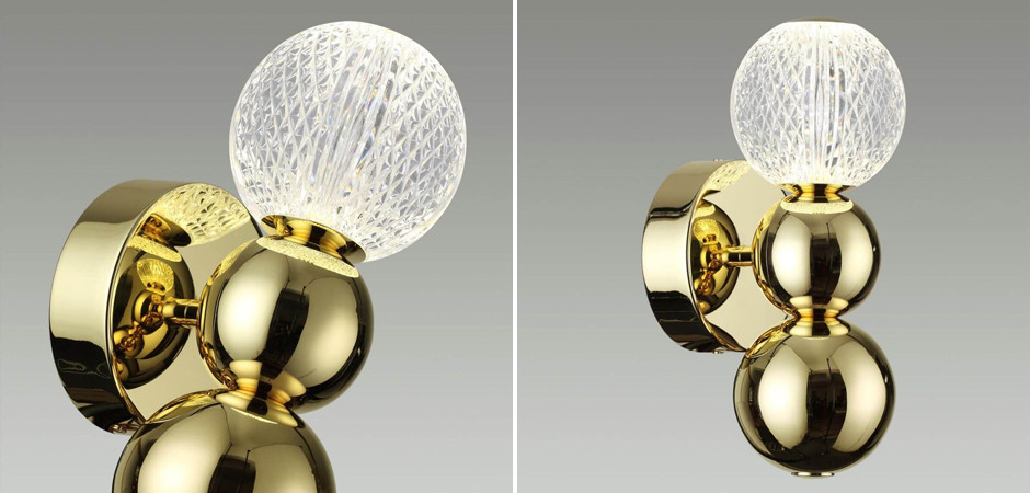 Светодиодное бра Crystal Globule Small Золото