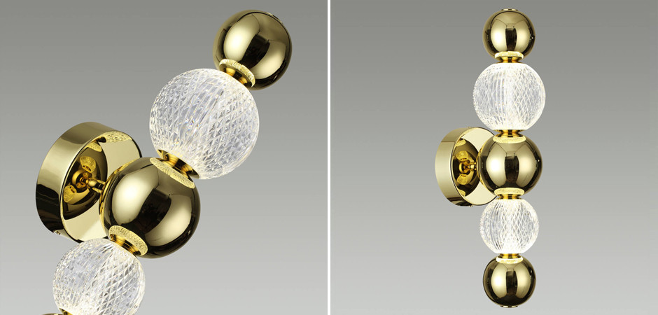 Светодиодное бра Crystal Globule Золото