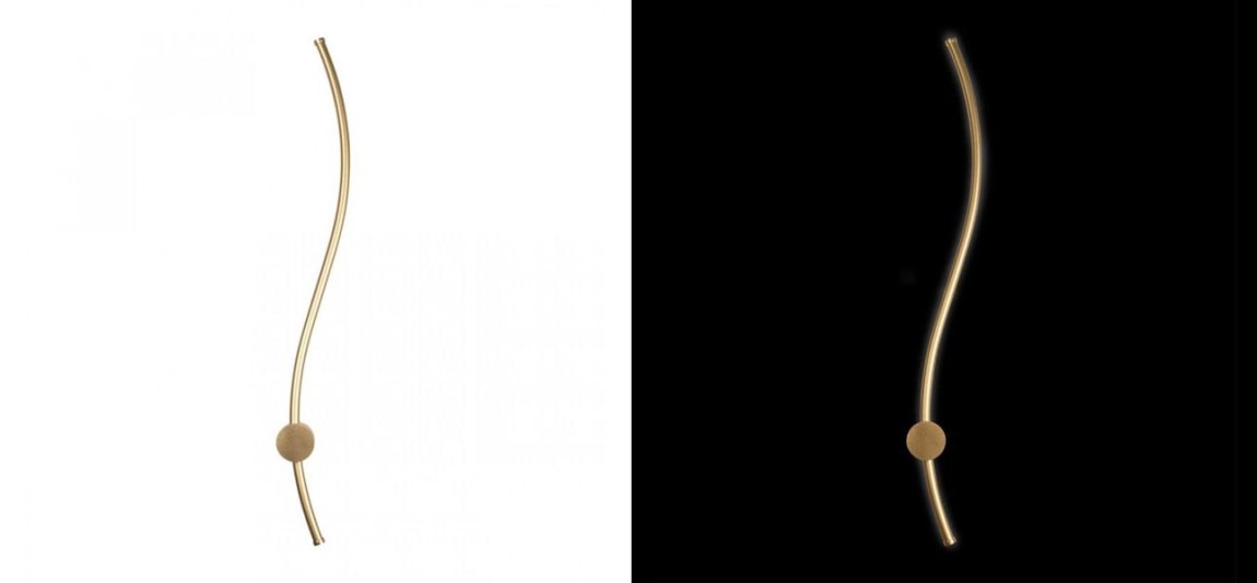 Светодиодное бра Curved Line Золото