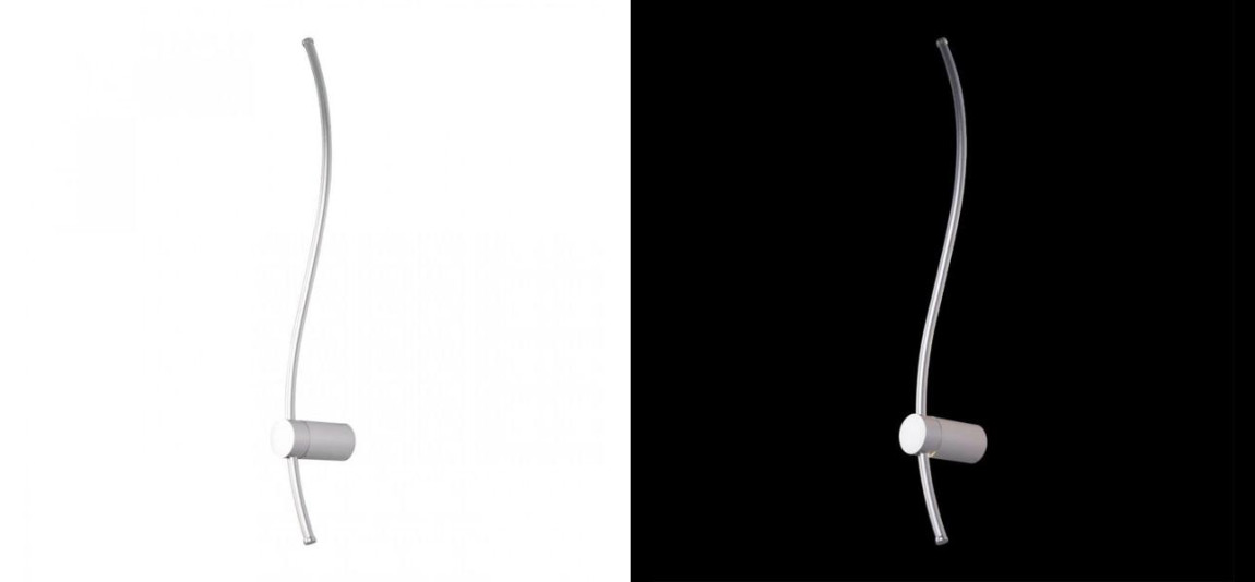 Светодиодное бра Curved Line Серебро