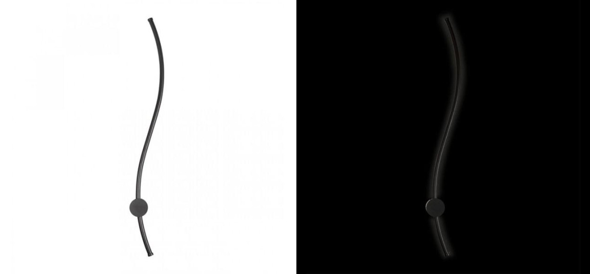 Светодиодное бра Curved Line Черный