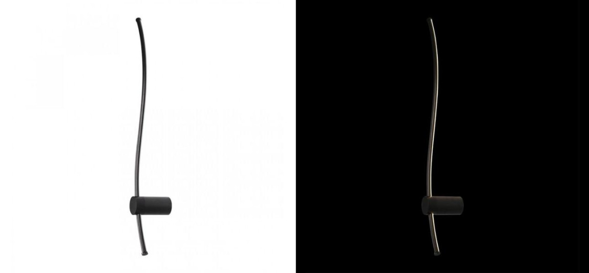 Светодиодное бра Curved Line Черный