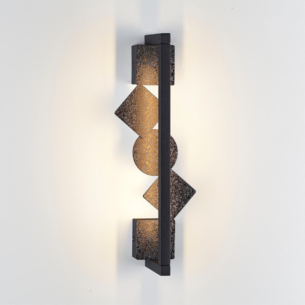Светодиодное бра черного цвета Suprematism Ice Crack