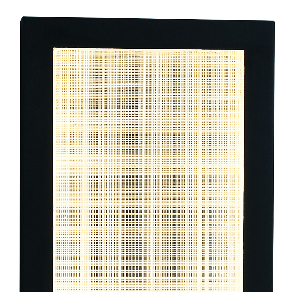 Светодиодное прямоугольное бра из металла черного цвета Lattice Lux