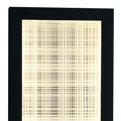 Светодиодное прямоугольное бра из металла черного цвета Lattice Lux
