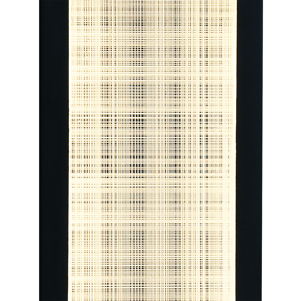 Светодиодное прямоугольное бра из металла черного цвета Lattice Lux