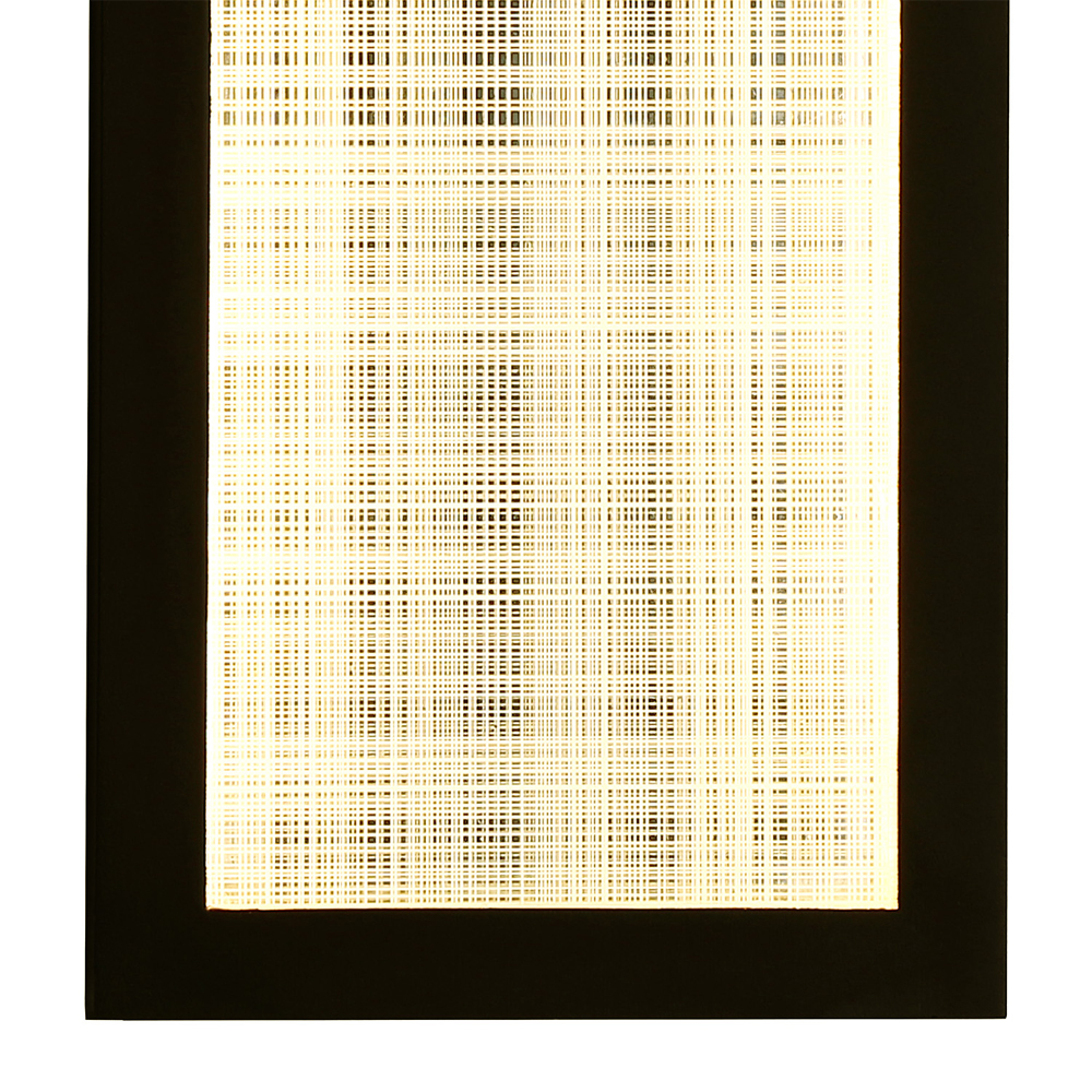 Светодиодное прямоугольное бра из металла черного цвета Lattice Lux