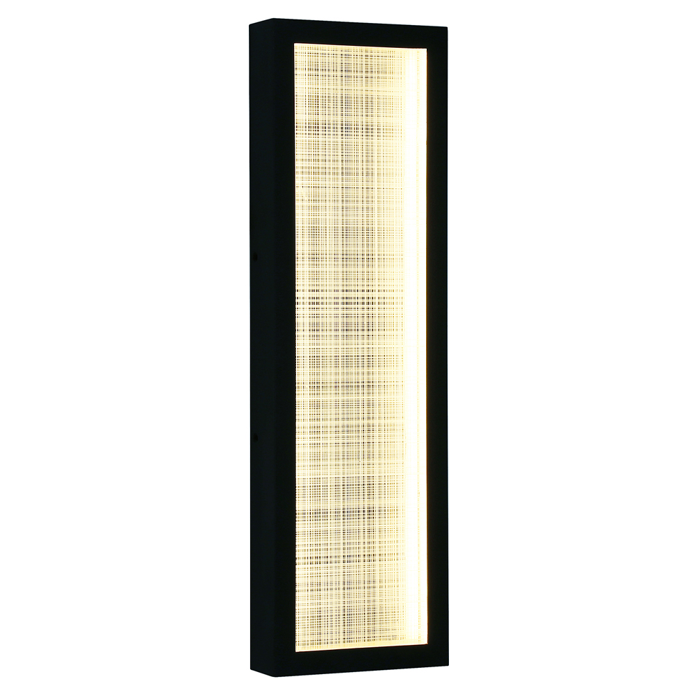 Светодиодное прямоугольное бра из металла черного цвета Lattice Lux