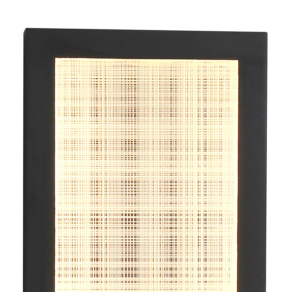 Светодиодное прямоугольное бра из металла черного цвета Lattice Lux