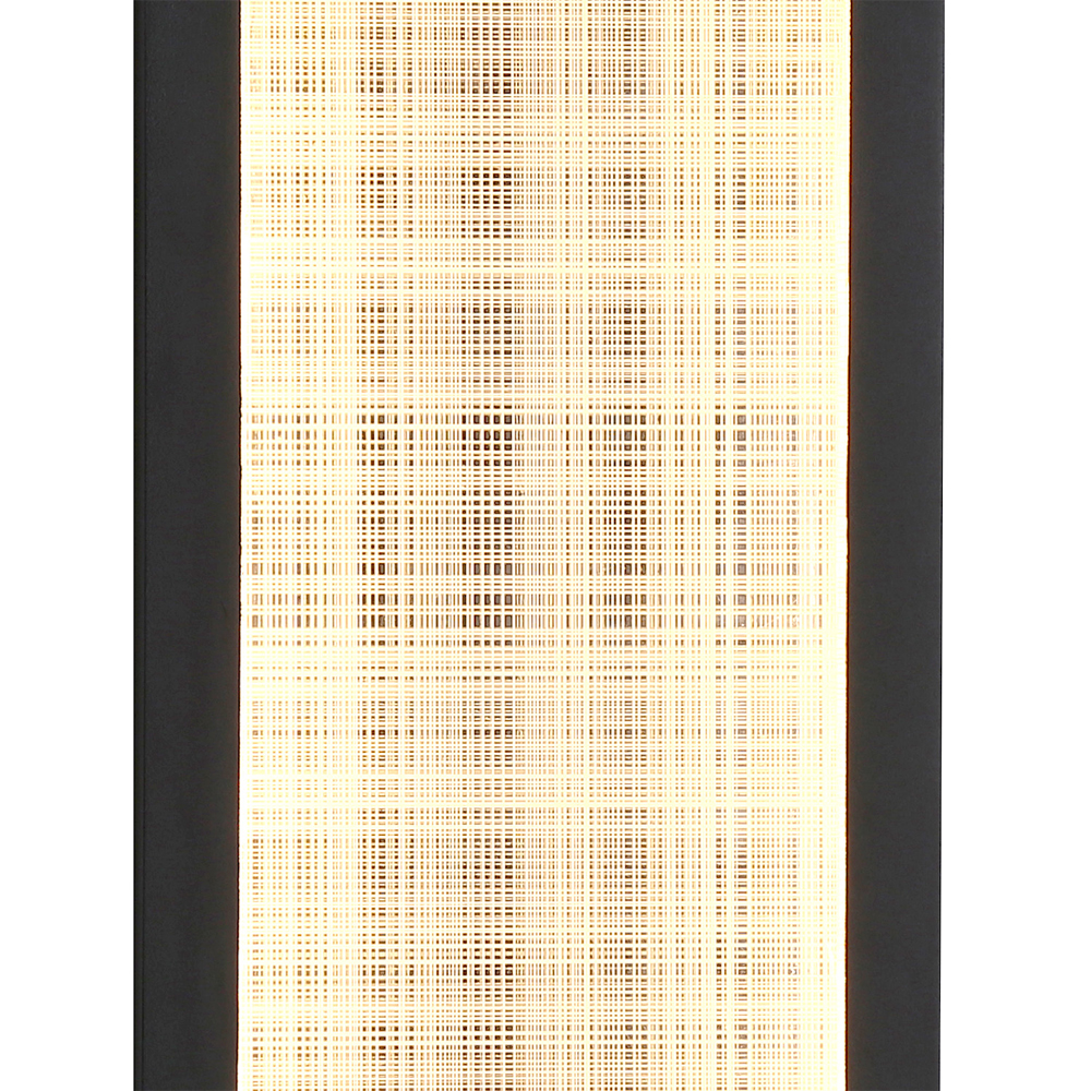Светодиодное прямоугольное бра из металла черного цвета Lattice Lux