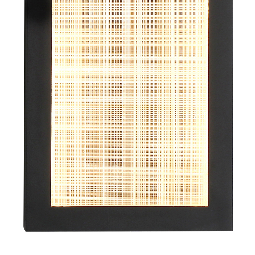 Светодиодное прямоугольное бра из металла черного цвета Lattice Lux