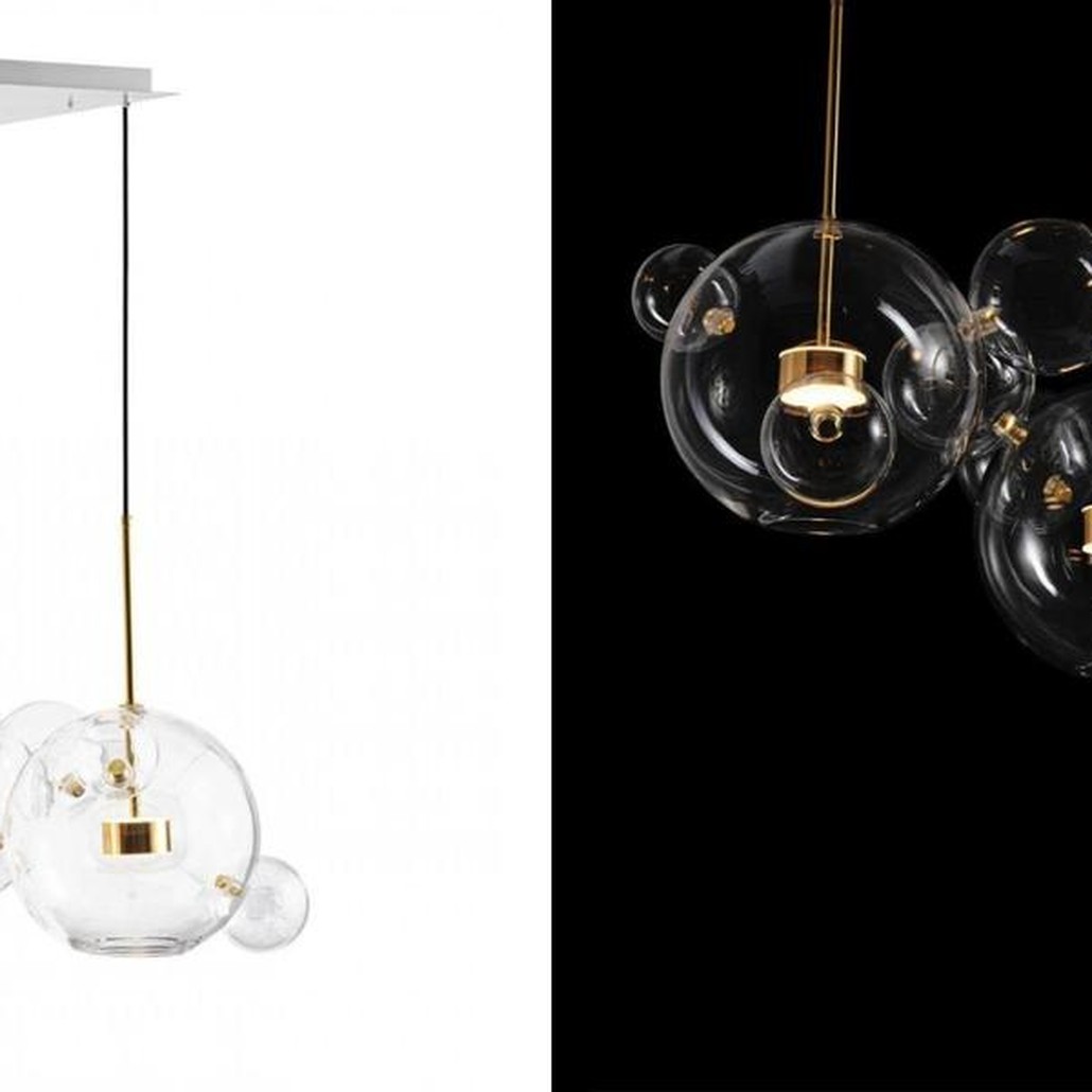 Светодиодный светильник Giopato & Coombes Bubble Chandelier Linear Circle 3 плафона