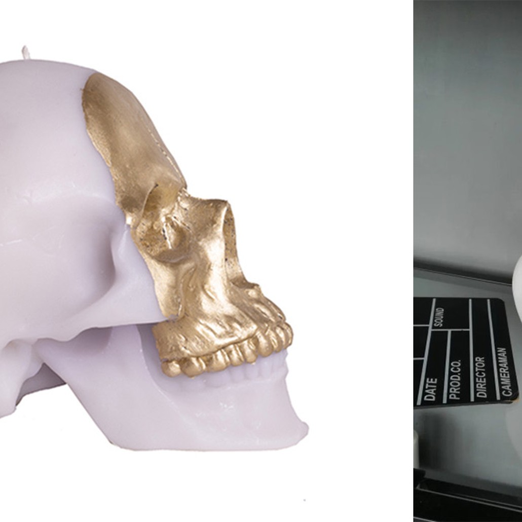 Свеча Gold Skull