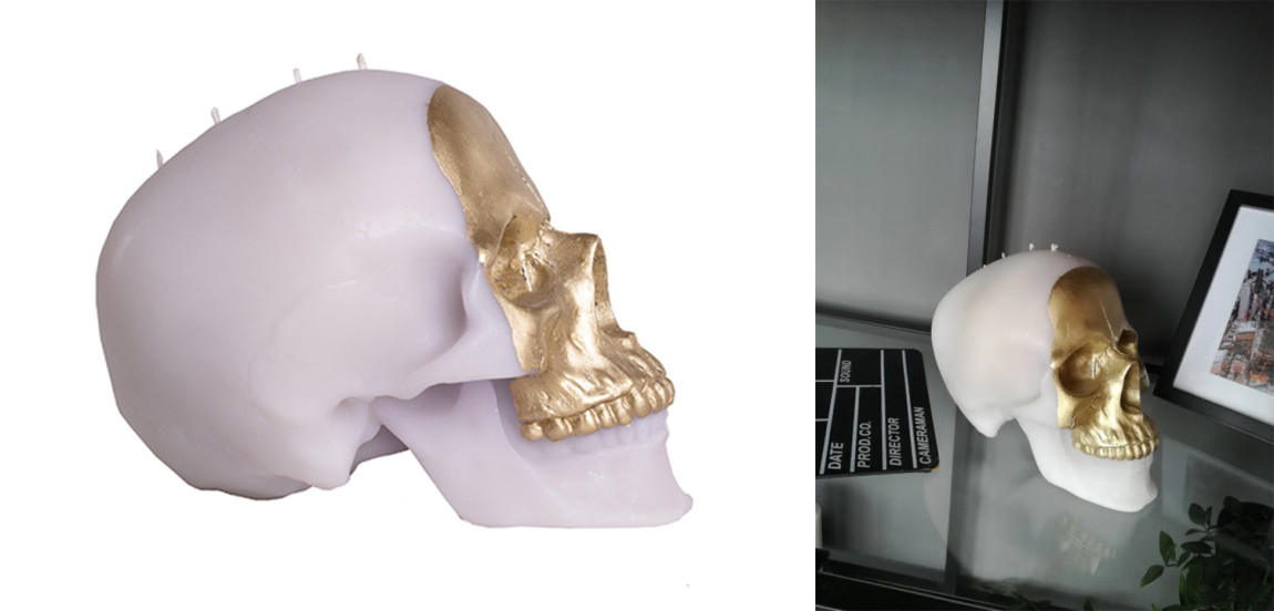 Свеча Gold Skull