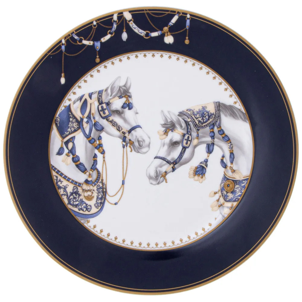 Сервиз обеденный из фарфора с изображением лошадей на 6 персон 23 предмета Porcelain Horse Set