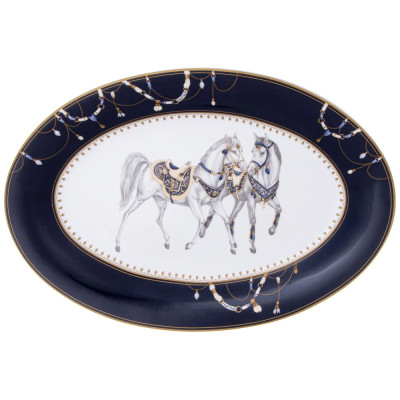 Сервиз обеденный из фарфора с изображением лошадей на 6 персон 23 предмета Porcelain Horse Set