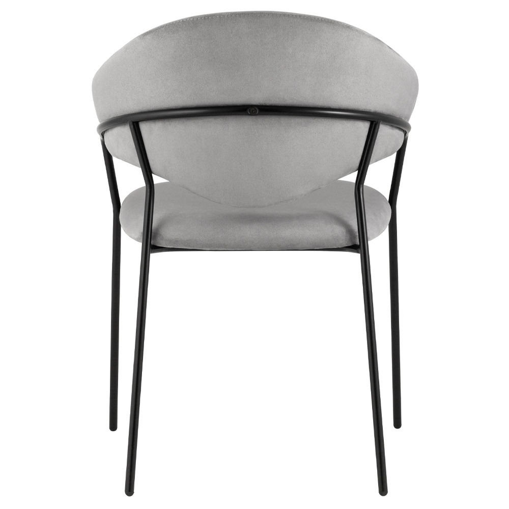 Серый стул с обивкой из искусственной замши Alexis