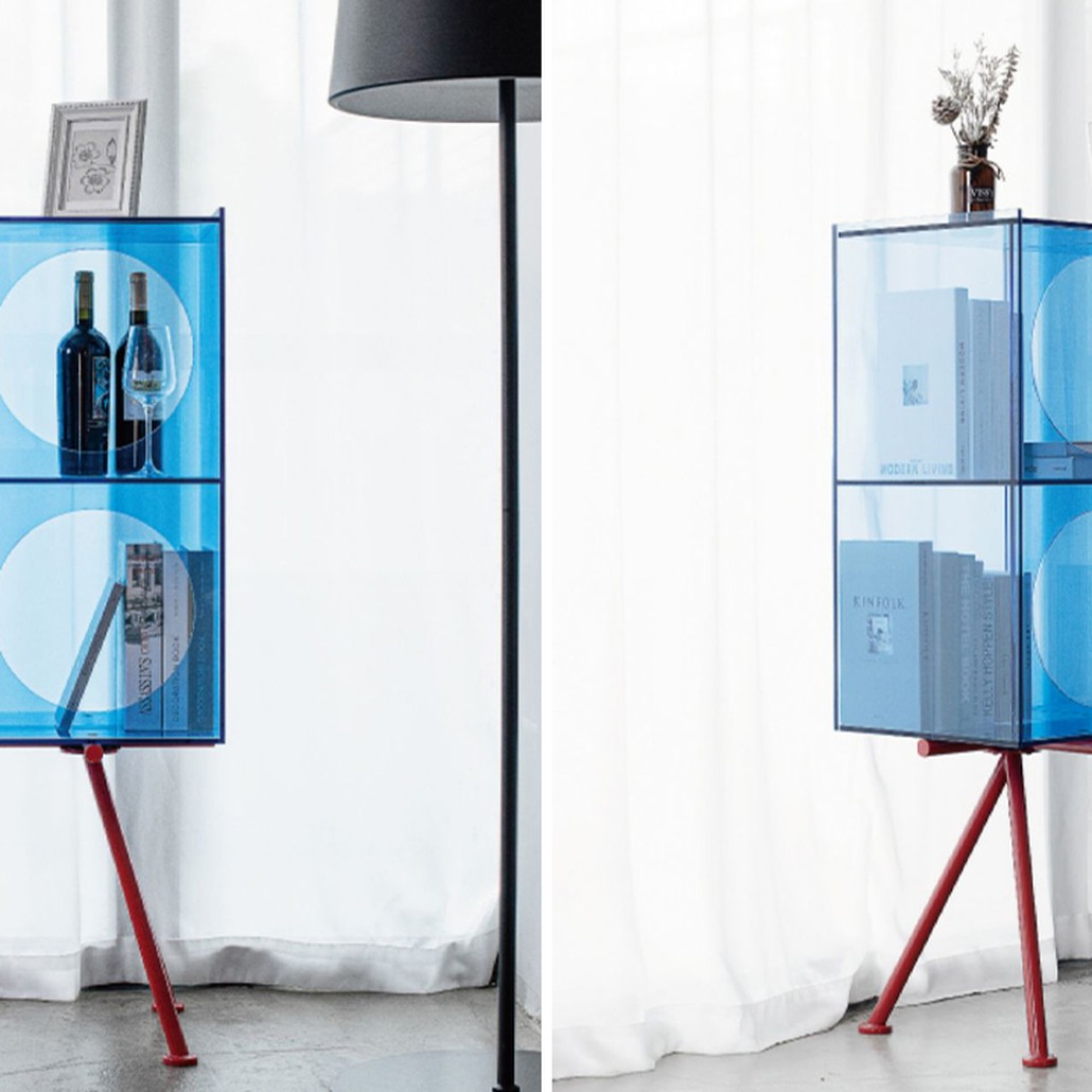 Синий буфет из акрила Blue Acrylic Cupboard